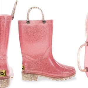 Girls’ Sparkle Lighted Rain Boots in Pink & Gold color by Western Chief
